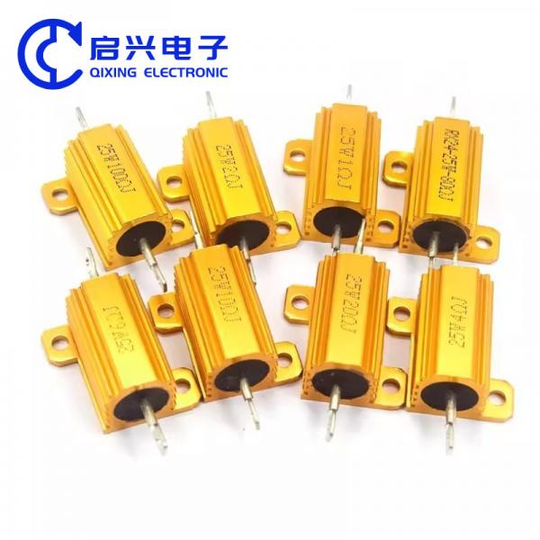 Quality High Power Gold Aluminum Shell Wire Wound Resistor 20W OEM ODM for sale