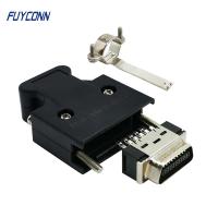 China 20 Pin Servo Connector Mini Solder Type SCSI Connector W/ Plastic Dust Cover Sider Screw factory