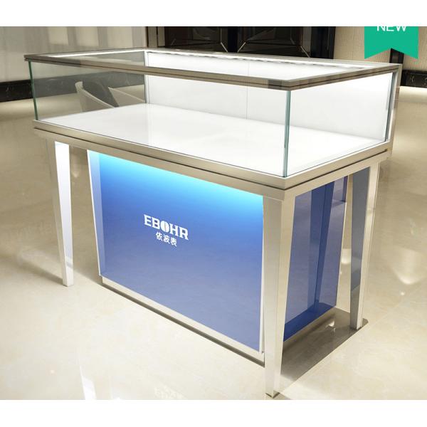 Quality Aluminum Alloy Frame Mobile Jewelry Store Showcases Lighted Jewelry Display Case for sale