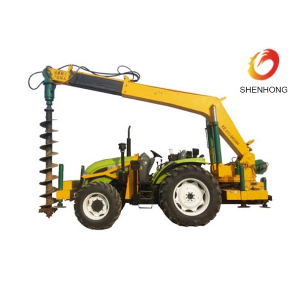 Quality Tower Erection Tools 100HP Tractor Mounted Digger Machine With Crane / Auger for sale