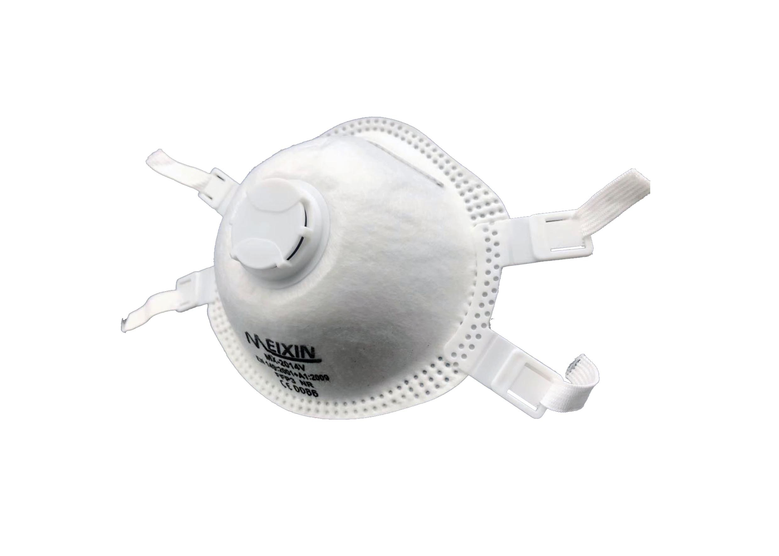 China Single Using Disposable Dust Mask Conical Shape With Easy Breathing Valve factory