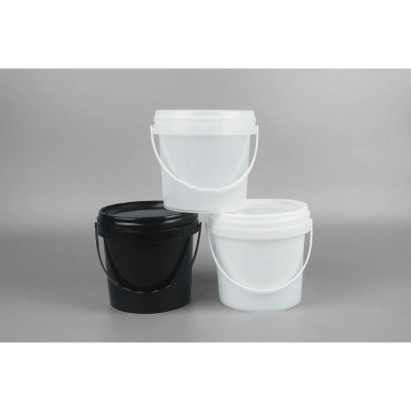 Quality 18L PP 5 Gallon Black Plastic Bucket Round Clear Food Grade for sale