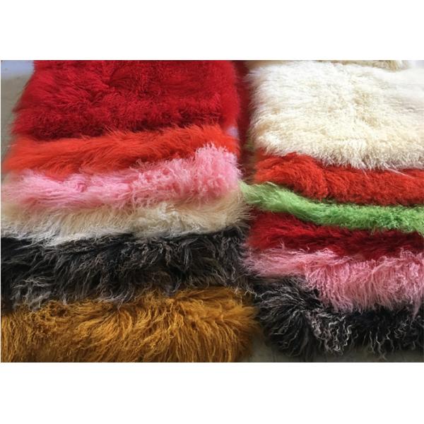 Quality Tibetan Soft Sheepskin Rug In Bathroom 60X120cm , Coloured Sheepskin Rugs for sale