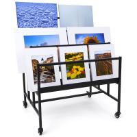 China Black Mobile Art Display Stand 3-Tiered  Book Shelf ,display rack for shop price for sale