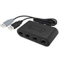 China New High Quality 3in1 4 Ports USB Gamecube NGC Controller Adapter For Nintendo Switch/Wii U/PC factory
