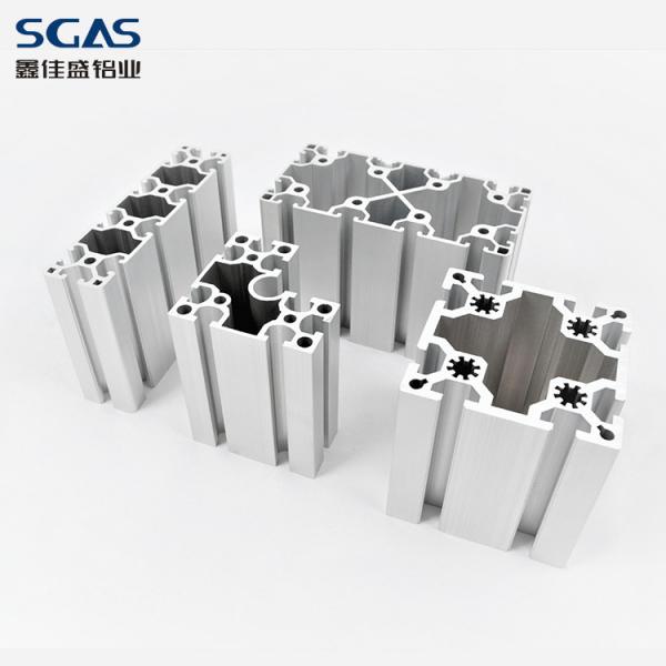 Quality Custom 6063 T5 Extruded Aluminum Extrusion Silver Anodizing Mill Finish for sale
