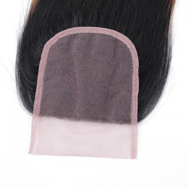 Quality Silk Base Grade 10A 4x4 Lace Closure 100% Virgin Human Hair Two Tone Color for sale