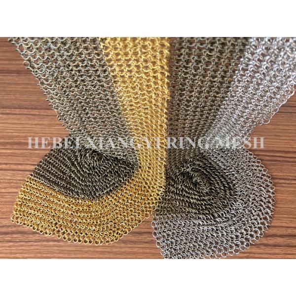 Quality Chain Mail Weave Ring Mesh Curtain Stainless Steel Ceiling Treatment Decoration for sale