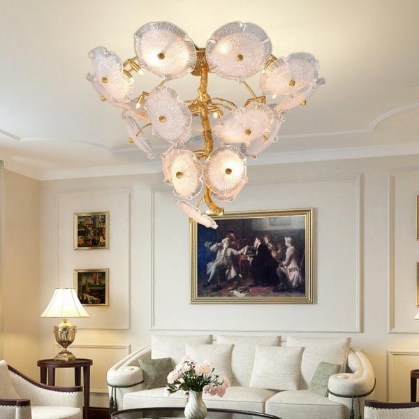 Quality ODM High End Pendant Lights Personality Lotus Leaf Chandelier for sale