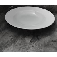 China superwhite fine quality  porcelain 12 pasta bowl/pasta dish / Apricot pasta soup plate factory