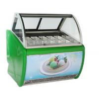 Quality 14 Pans Stainless Steel Pastry Shop Ice Cream Display Freezer for sale