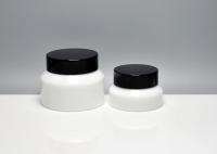 China JG-X31, 15ml 50ml opal white glass skincare jars, glass primary cosmetic packaging for medical skincare factory