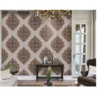 China Washable PVC Vinyl Wallpaper , Classic Damask Wallpaper Designs For Living Room factory