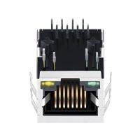 China Resistor LED Rj45 LPJ0012A73NL Single Port Fast Ethernet Connectors for sale