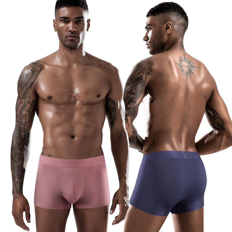 China Anti-Bacterial Mens Boxer Shorts L-3XL Knitted Plus Men'S Breathable Mesh Underwear factory