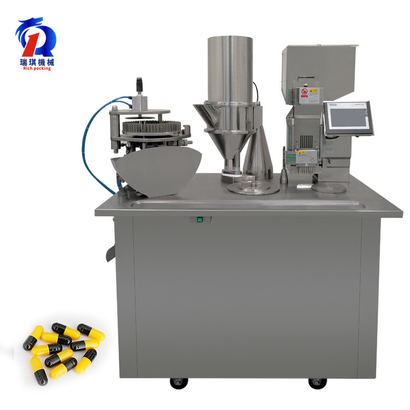 China Semi Automatic Capsule Filling Machine With Capsule Sowing Protection Device factory