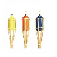 China Outdoor Natural Bamboo Tiki Torch Yard Deck Decoration Garden Toy Colorful For Children factory