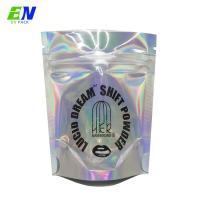 Quality Shinning Color Smell Proof Bags Holograhpic Mylar Bag Children Resistant Zipper for sale