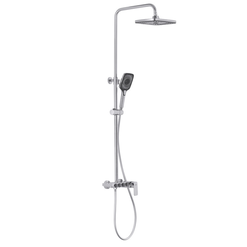 China Chrome Triple Function Bathroom Shower System With Adjustable Hand Sprayer factory