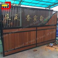 China Farm Outdoor Portable Horse Hinged horse stall doors in black coating for sale