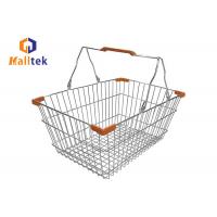 China 20L Zinc Plating Wire Mesh Metal Shopping Basket For Boutique Store factory