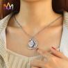 China 60cm Chain Steel Color Engravable Moon Star Neckalce With Cremation Urn For Human Ashes factory