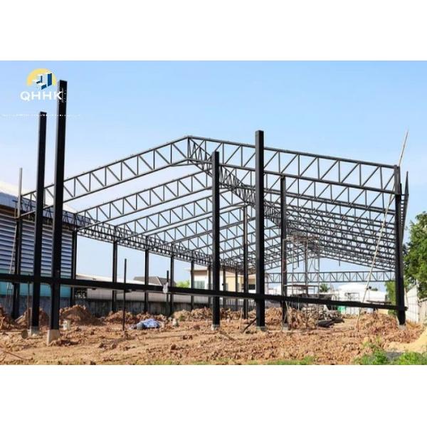 Quality Sliding Door Steel Structure Warehouse With Steel Color Sheet / Sandwich Panel for sale