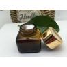China Frosted Glass Cosmetic Jars Aluminum Lid High - End Square Amber Glass factory