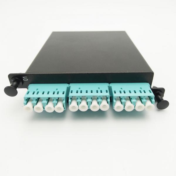 Quality MPO-LC MPO panel OM3 0.9mm 12 port Cold Rolled Steel Sheet MPO Cassette for sale