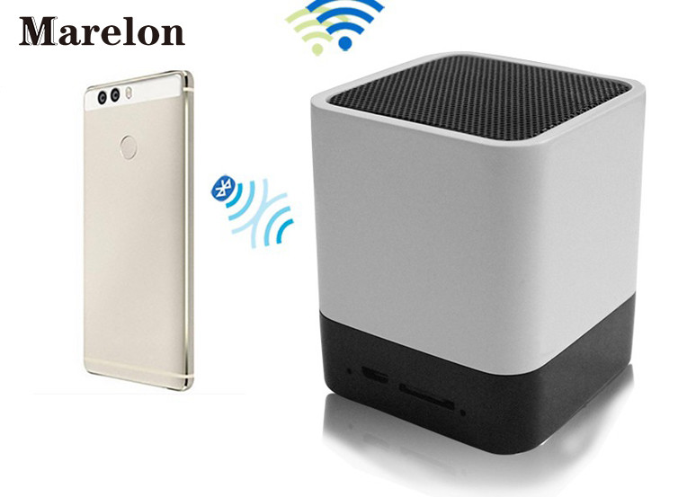 China White Mini Desktop Alarm Clock Bluetooth Speaker , Wireless Sound Box With LED Screen factory
