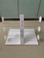 China Table Top Custom Size Wooden Display Racks With 3 Pieces Acrylic Holder factory