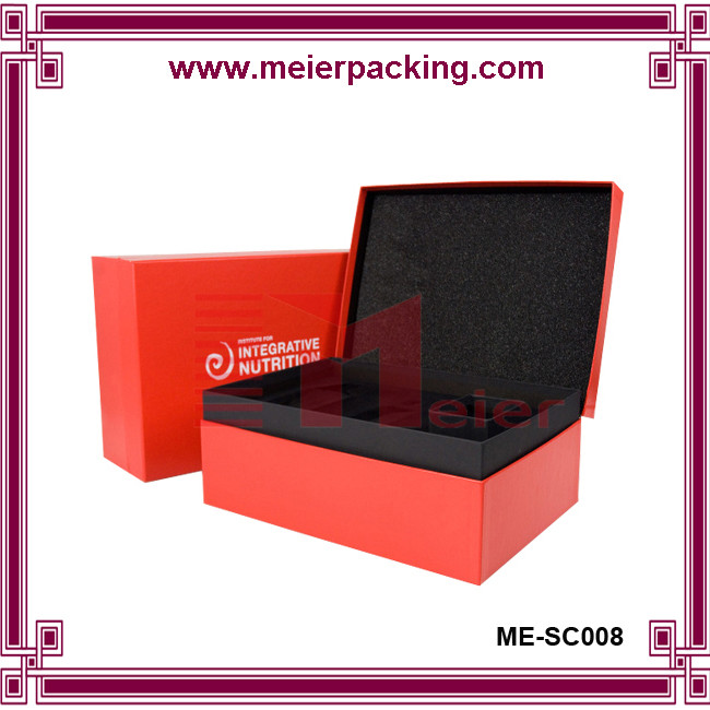 China Luxury red color printing books shape clamshell packaging recycled paper cosmetic gift boxes factory