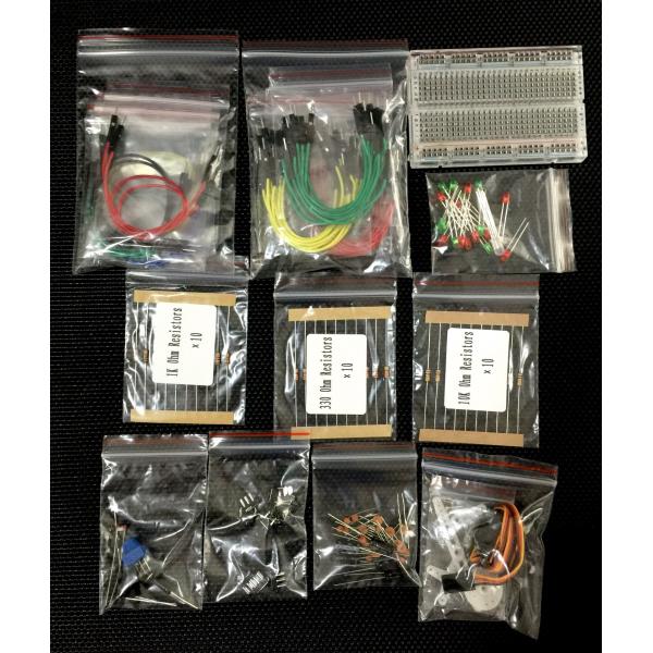 Quality Arduino Experiment 400 Points Circuit Breadboard Kit 330Ω , 1kΩ , 10kΩ Resistor for sale