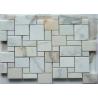 China Hexagon / French Pattern Marble Basketweave Floor Tile Anti - Stain Mosaic Bathroom Tiles factory