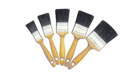 Quality Natural Black Bristle Paint Brush Double Boiled 60mm 80mm for sale