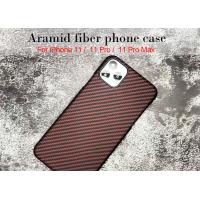 Quality Anti Fingerprint Red Matte Finish Kevlar Aramid Fiber Phone Case For iPhone 11 for sale