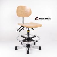 China Light Yellow Plywood Static Dissipative Chair With 3 Functions Adjustments factory
