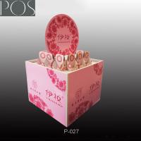 China Pink cardboard display stand with full pallet size for promotion for sale