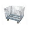 China Foldable Wire Mesh Storage Cages Stackable Basket Container 800kg Load Capacity factory