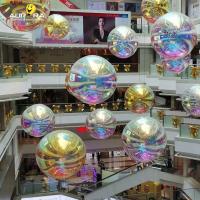 China Pink PVC Inflatable Mirror Ball Event Decoration Big Shiny Balloon factory