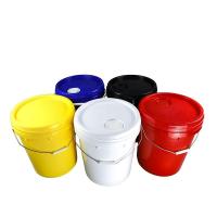 Quality 1.1mm Thickness 5 Gallon Plastic Paint Bucket With Handle 10L 18L 20L for sale