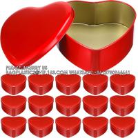 China Red Heart Shaped Metal Tins With Lids Valentine'S Day Candy Boxes Biscuits Jar Tin Box Candy Chocolate Boxes Heart factory