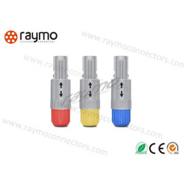 Quality 4 Pin Male Cable Connector , Circular Push Pull Connectors Provide Secure for sale