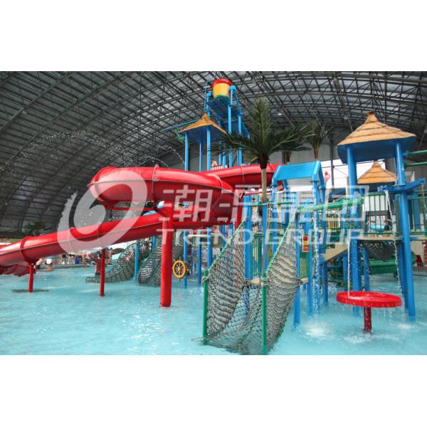 Quality Customized Children Water Slides Amusement Park Games With Galvanized Steel Support for sale
