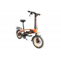 China 250W Collapsible Electric Bike Orange Small Commuter Electric Bike Folding factory
