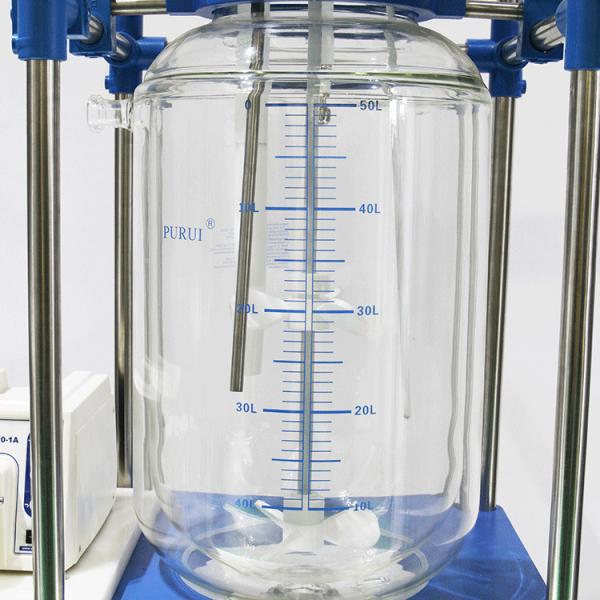 Quality Borosilicate 3.3 Single Layer Glass Reactor Explosion Proof Design Safe for sale
