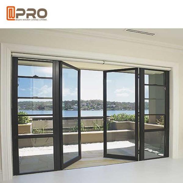 Quality Sunshine Room Kitchen Sound Insulation Aluminum Alloy Door / Vertical Hinged for sale