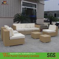China 8pcs Outdoor Rattan Sofa Set With Fabric Cushions factory