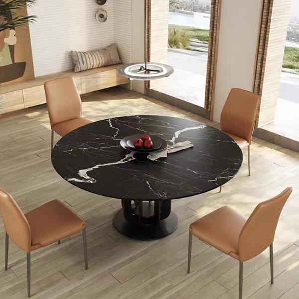 Quality Round Birdcage Shape Stainless Steel Marble Dining Table Pedestal Artistic for sale