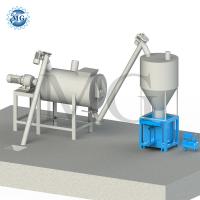 Quality Simple Dry Mix Powder Mortar Mixing Plant With Ribbon Mixer Cement Wall Putty Gypsum Making Machine for sale